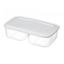 Bora Plastik Two Compartment Storage Container, No: 3, 2x1.2 L - Bora Plastik