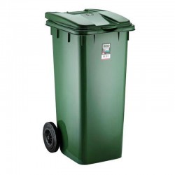 Bora Plastik Waste Bin, 120 L, Green - Bora Plastik