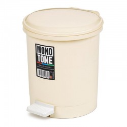 Bora Plastik Waste Bin with Pedal, No: 0, 3 L, Beige - Bora Plastik