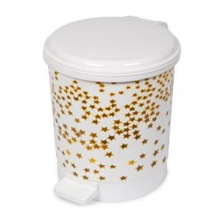 Bora Plastik Waste Bin with Pedal, No: 1, 6 L, Star Patterned - Bora Plastik