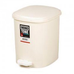 Bora Plastik Waste Bin with Pedal, No: 2, 10 L, Beige - Bora Plastik