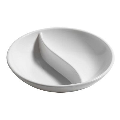 Bora Plastik Yuvarlak Bölmeli Sos Kabı, Polikarbonat, 8.5 cm, Beyaz - 1
