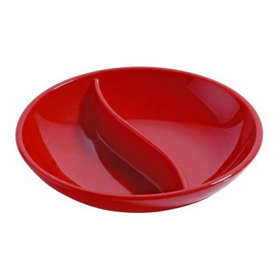Bora Plastik Yuvarlak Bölmeli Sos Kabı, Polikarbonat, 8.5 cm, Kırmızı - 1