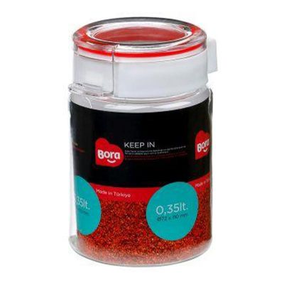 Bora Plastik Yuvarlak Pet Saklama Kabı, No:2, 350 ml - 1