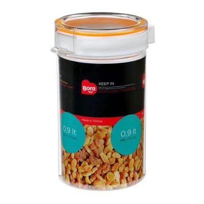 Bora Plastik Yuvarlak Pet Saklama Kabı, No:3, 900 ml - 1