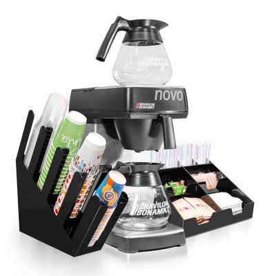 Bravilor Bonamat Novo Filter Coffee Machine + Cup Holder Stand + Napkin and Stirrer Stand - Bravilor Bonamat