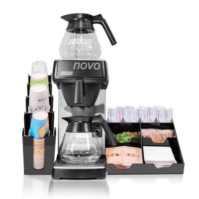 Bravilor Bonamat Novo Filtre Kahve Makinesi + Bardaklık Standı + Peçete ve Karıştırıcı Standı - 1