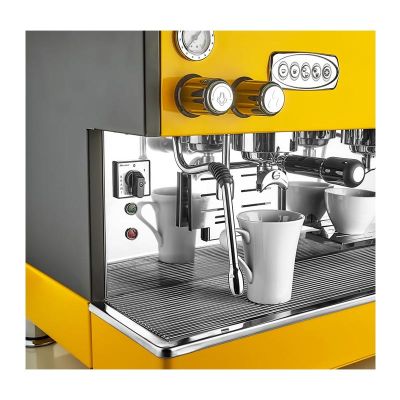 Brawi Tall Cup Tam Otomatik Espresso Kahve Makinesi, 2 Gruplu, Sarı - 2