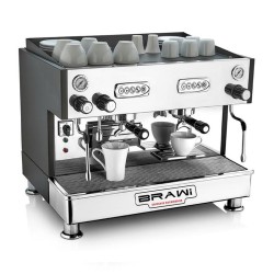 Brawi Tall Cup Tam Otomatik Espresso Kahve Makinesi, 2 Gruplu, Siyah - Brawi