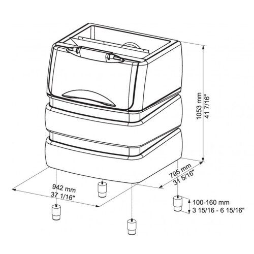 Brema BIN 240 PE Ice Bin, 180 kg Capacity - Brema (1)