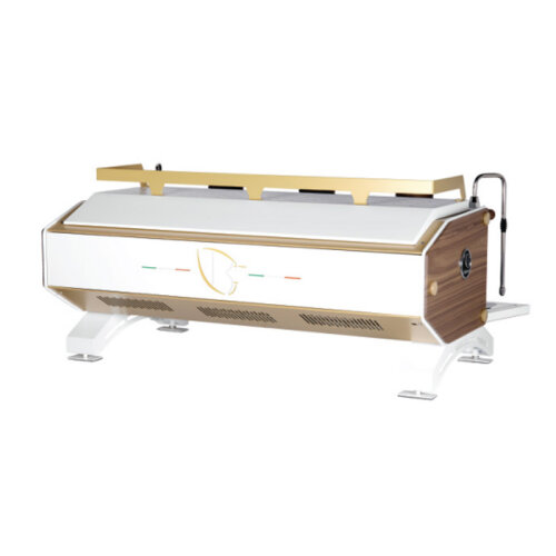 Brugnetti Aurora Multi Boiler Tam Otomatik Espresso Kahve Makinesi, 2 Gruplu, Beyaz-Ahşap - 2