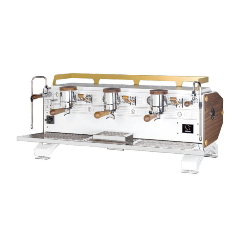 Brugnetti Aurora Multi Boiler Tam Otomatik Espresso Kahve Makinesi, 2 Gruplu, Beyaz-Ahşap - Brugnetti