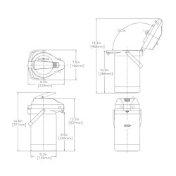 Bunn Рычажный пневматический горшок Termos, 2,5 л - 5