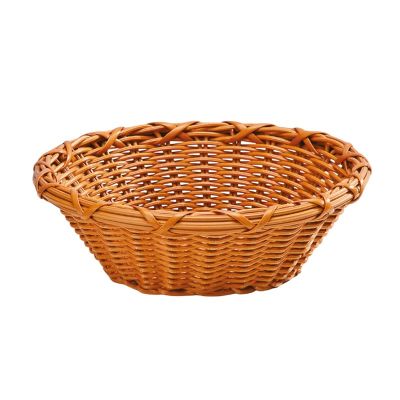 Zicco B-RO2164 Plastik Yuvarlak Ekmek Sepeti, 27x9 cm, Koyu - 1