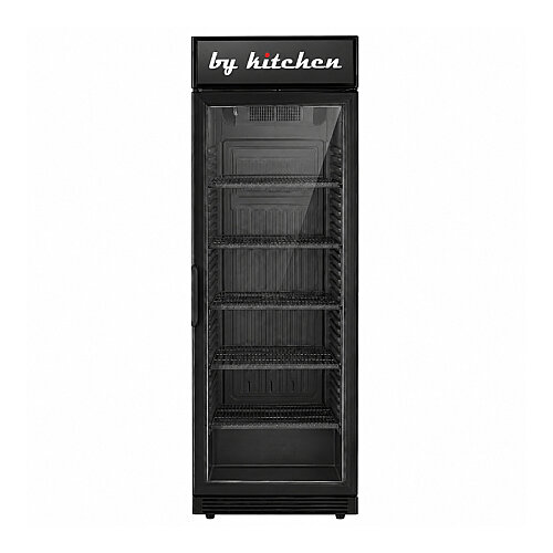By Kitchen BY.370K-S Tek Kapılı Kanopili Şişe Soğutucu Dolap, 346 L, Siyah - 1