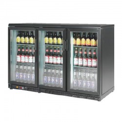 By Kitchen DBB-350 Behind Bar Bottle Cooler Cabinet, Three Doors, 1350x570x895 mm - By Kitchen