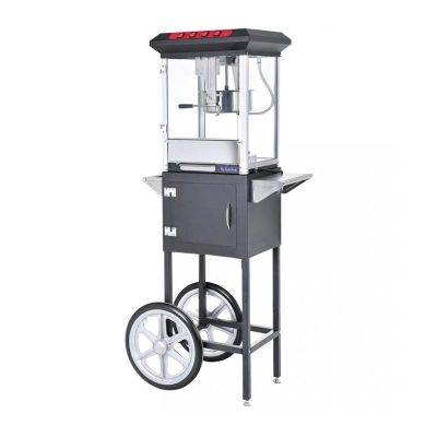 By Kitchen DPM-A Arabalı Popcorn Mısır Patlatma Makinesi, Siyah - By Kitchen