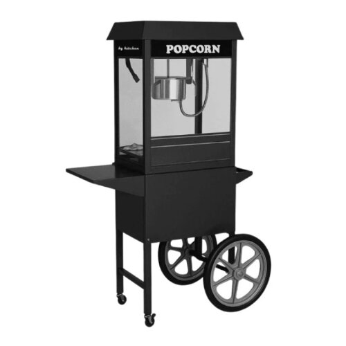 By Kitchen DPM-A Arabalı Popcorn Mısır Patlatma Makinesi, Siyah - By Kitchen