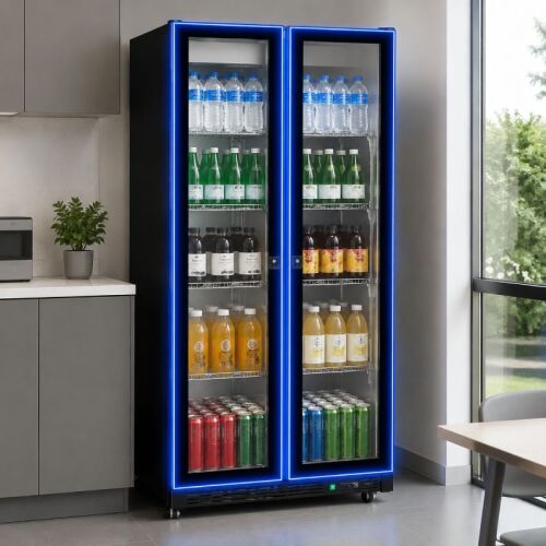 By Kitchen DSC-800 Dik Tip Şişe Soğutucu Dolap, 2 Kapılı, 490 L, Siyah - 4