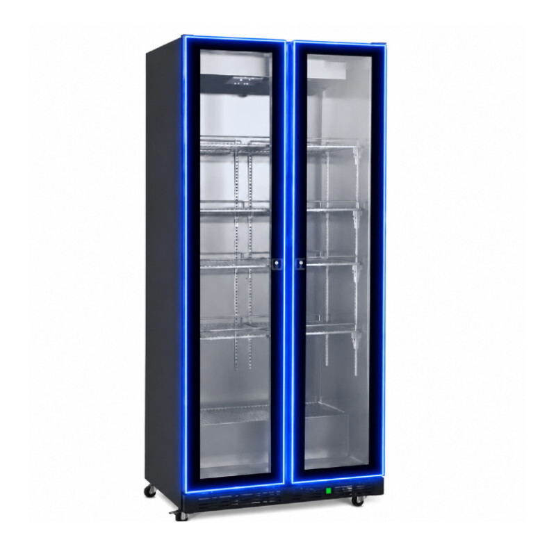 By Kitchen DSC-800 Dik Tip Şişe Soğutucu Dolap, 2 Kapılı, 490 L, Siyah - By Kitchen