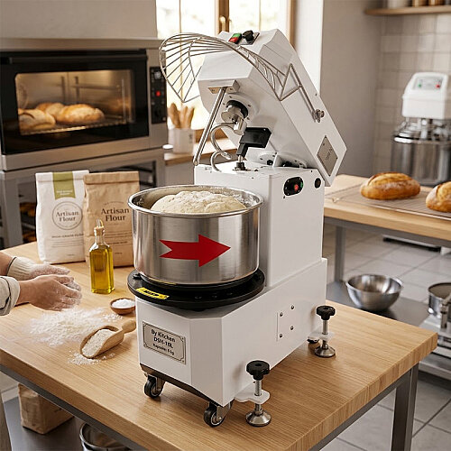 By Kitchen DSH-10L Kaldırılabilir Başlıklı Spiral Hamur Yoğurma Makinesi, 5 kg - 2