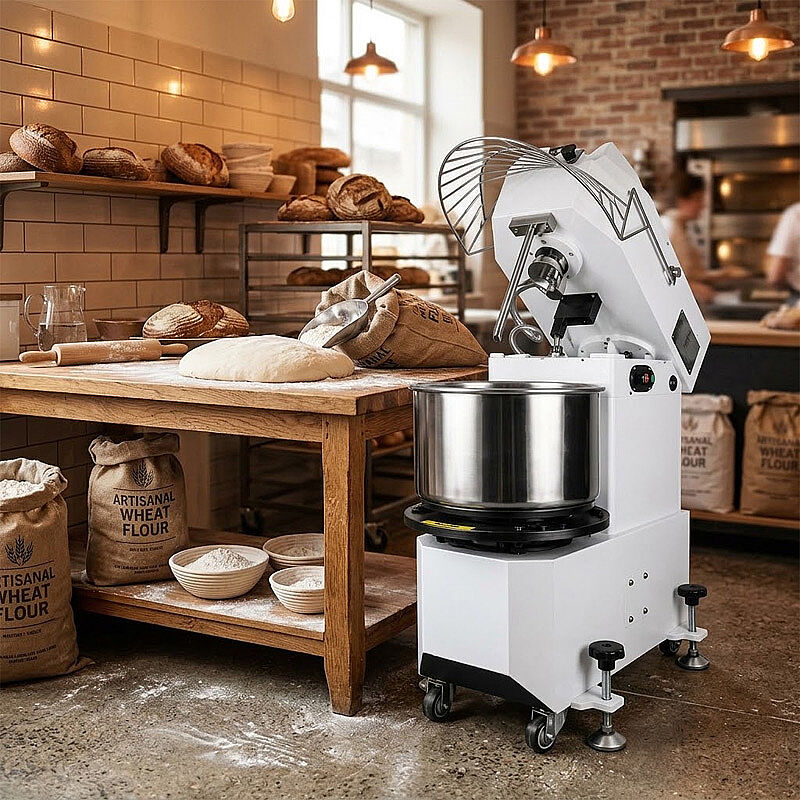 By Kitchen DSH-20L Kaldırılabilir Başlıklı Spiral Hamur Yoğurma Makinesi, 8 kg - By Kitchen