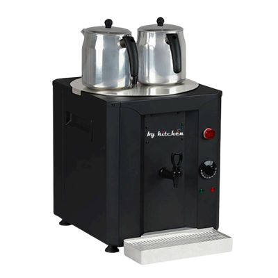 By Kitchen DTM-02 Çift Demlikli Çay Makinesi, 23 L, Elektrikli, Siyah - 1