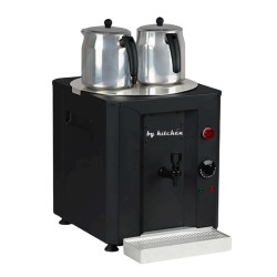 By Kitchen DTM-02 Çift Demlikli Çay Makinesi, 23 L, Elektrikli, Siyah - By Kitchen