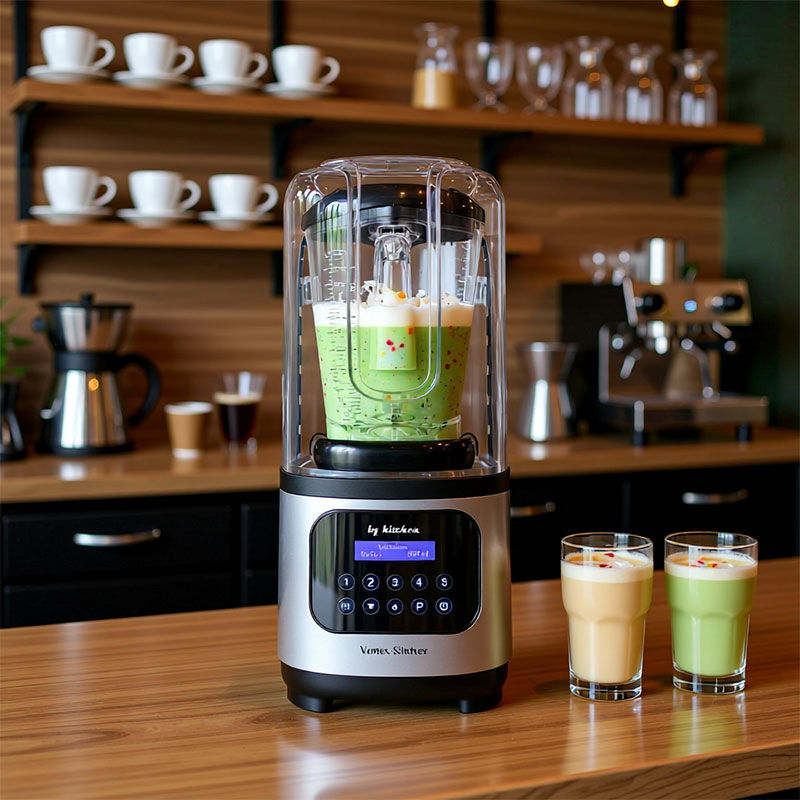 By Kitchen Vortex Silencer Digital Bar Blender with Noise Cancelling Lid, 2 L, 1800 W, Grey - By Kitchen