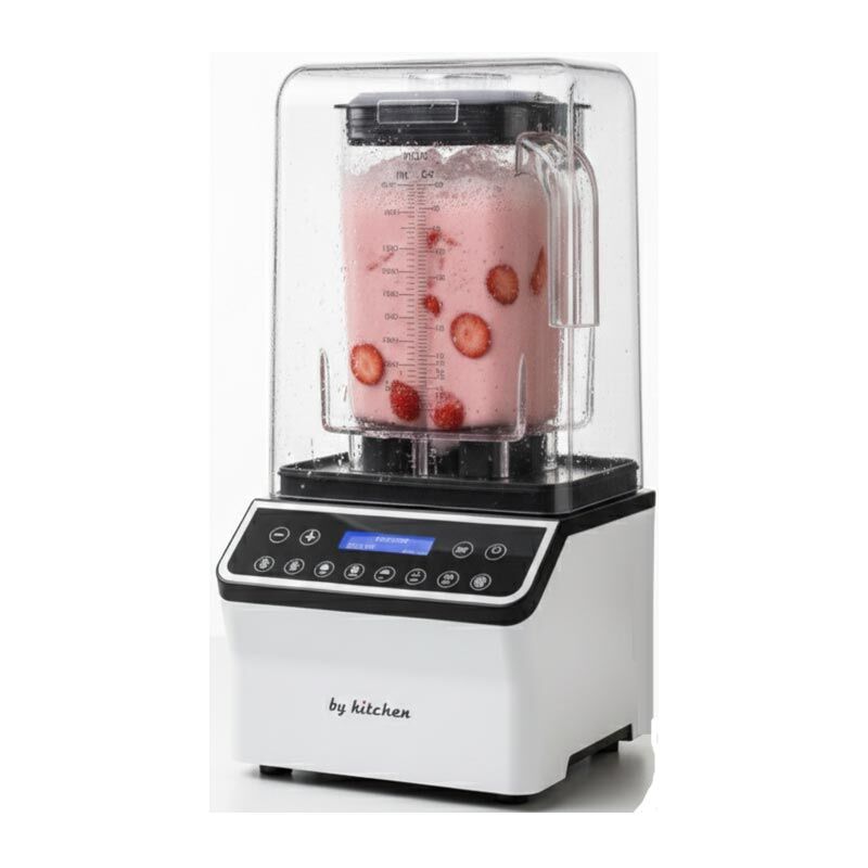 By Kitchen Vortex Silencer Pro Gürültü Önleyici Kapaklı Dijital Bar Blender, 2 L, 1800 W, Beyaz - By Kitchen