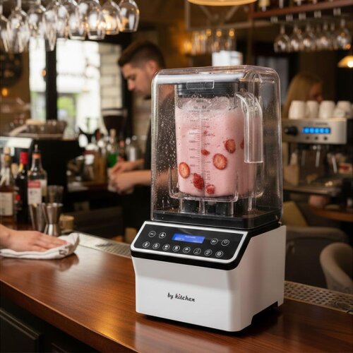 By Kitchen Vortex Silencer Pro Gürültü Önleyici Kapaklı Dijital Bar Blender, 2 L, 1800 W, Beyaz - By Kitchen (1)