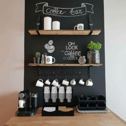 Cafemarkt 16 Oz Bardak Uyumlu Çay ve Kahve Organizasyon Standı, 38.2x20x25 cm, Siyah - Cafemarkt (1)