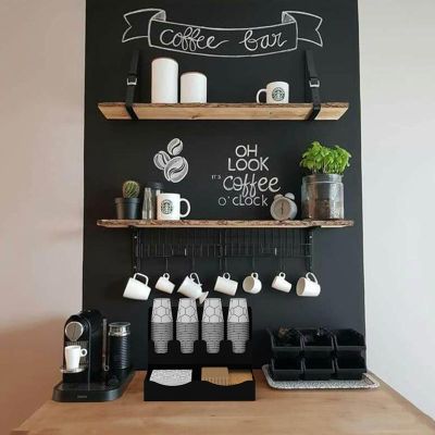 Cafemarkt 16 Oz Bardak Uyumlu Çay ve Kahve Organizasyon Standı, 38.2x20x25 cm, Siyah - Cafemarkt