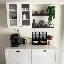 Cafemarkt 16 Oz Bardak Uyumlu Çay ve Kahve Organizasyon Standı, 38.2x20x25 cm, Siyah - 4