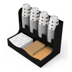 Cafemarkt 16 Oz Bardak Uyumlu Çay ve Kahve Organizasyon Standı, 38.2x20x25 cm, Siyah - 8