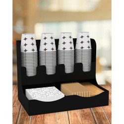 Cafemarkt 16 Oz Bardak Uyumlu Çay ve Kahve Organizasyon Standı, 38.2x20x25 cm, Siyah - 9