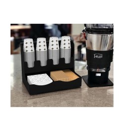Cafemarkt 16 Oz Bardak Uyumlu Çay ve Kahve Organizasyon Standı, 38.2x20x25 cm, Siyah - 10