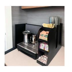 Cafemarkt 2 Bölmeli 16 Oz Bardak Uyumlu Karton Bardak Standı, 11.5x38.2x34 cm, Siyah - 4