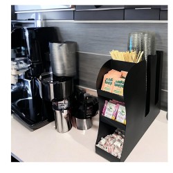 Cafemarkt 2 Bölmeli 16 Oz Bardak Uyumlu Karton Bardak Standı, 11.5x38.2x34 cm, Siyah - 6