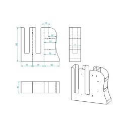 Cafemarkt 2 Compartment 16 Oz Cup Compatible Cardboard Cup Stand - 3
