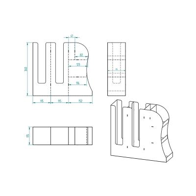 Cafemarkt 2 Compartment 16 Oz Cup Compatible Cardboard Cup Stand - Cafemarkt