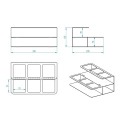 Cafemarkt 2-Tier Syrup and Sauce Stand with 6 Compartments, Black - 4