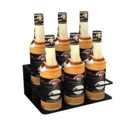 Cafemarkt 2-Tier Syrup and Sauce Stand with 6 Compartments, Black - 1