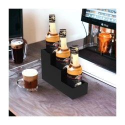 حامل شراب وصلصة Cafemarkt 3 مقصور 3 طبقات، أسود - 2