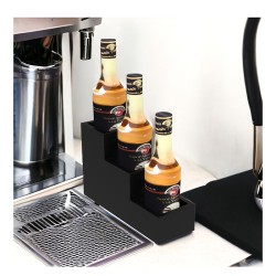 حامل شراب وصلصة Cafemarkt 3 مقصور 3 طبقات، أسود - 3