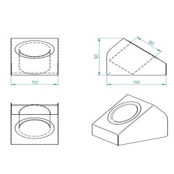 Cafemarkt 3 Compartment Cardboard Cup 2 Compartment Stirrer and Candy Stand, Black - 4