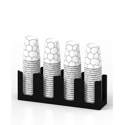 Cafemarkt 4 Bölmeli 14 Oz Bardak Uyumlu Karton Bardak Standı, 40x14x9.5 cm - Cafemarkt
