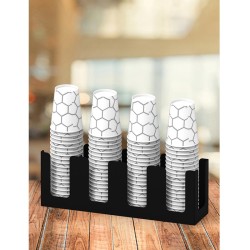Cafemarkt 4 Bölmeli 14 Oz Bardak Uyumlu Karton Bardak Standı, 40x14x9.5 cm - Cafemarkt (1)