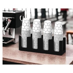 Cafemarkt 4 Bölmeli 14 Oz Bardak Uyumlu Karton Bardak Standı, 40x14x9.5 cm - 3