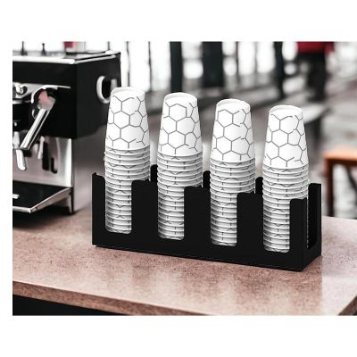 Cafemarkt 4 Bölmeli 14 Oz Bardak Uyumlu Karton Bardak Standı, 40x14x9.5 cm - Cafemarkt